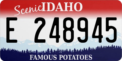 ID license plate E248945
