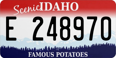 ID license plate E248970
