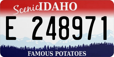 ID license plate E248971
