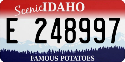 ID license plate E248997
