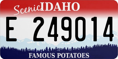 ID license plate E249014