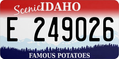 ID license plate E249026