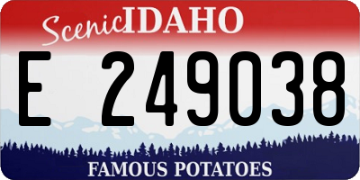 ID license plate E249038