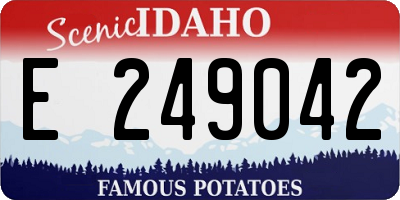 ID license plate E249042