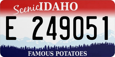 ID license plate E249051