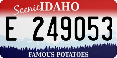 ID license plate E249053
