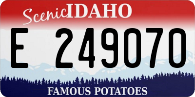 ID license plate E249070