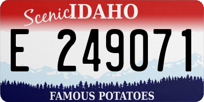 ID license plate E249071