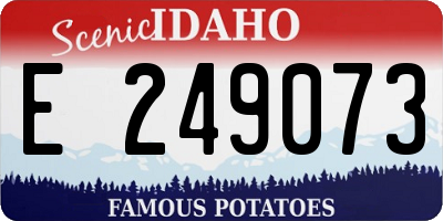 ID license plate E249073