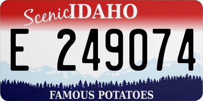 ID license plate E249074