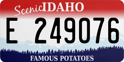 ID license plate E249076