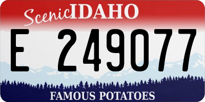 ID license plate E249077