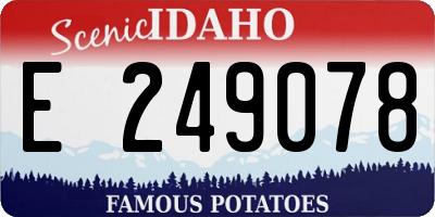 ID license plate E249078