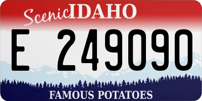 ID license plate E249090