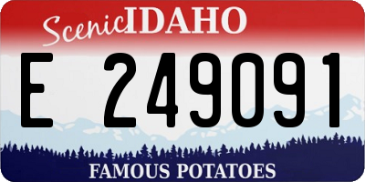 ID license plate E249091