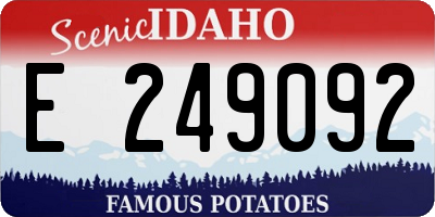 ID license plate E249092