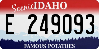 ID license plate E249093