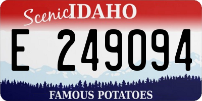 ID license plate E249094