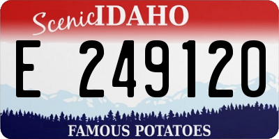 ID license plate E249120
