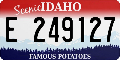 ID license plate E249127
