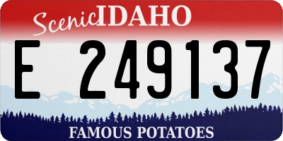 ID license plate E249137