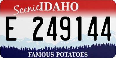 ID license plate E249144