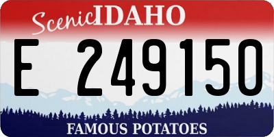 ID license plate E249150