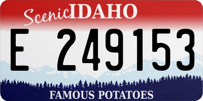 ID license plate E249153