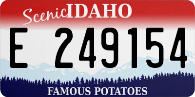 ID license plate E249154
