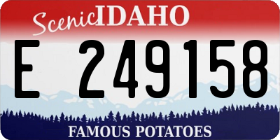 ID license plate E249158