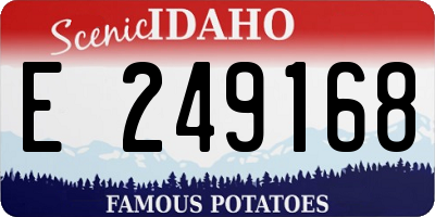 ID license plate E249168