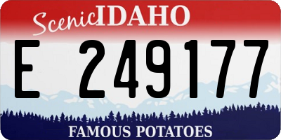ID license plate E249177