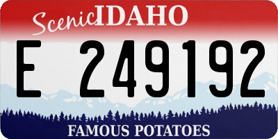 ID license plate E249192