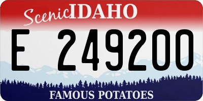 ID license plate E249200