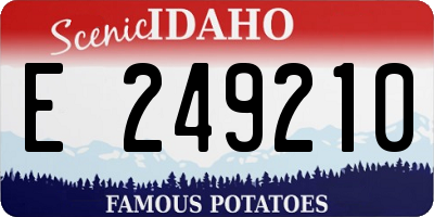 ID license plate E249210