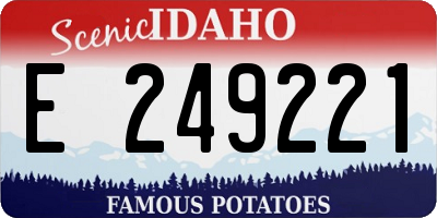 ID license plate E249221