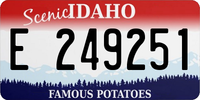 ID license plate E249251