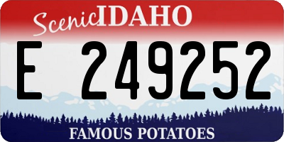 ID license plate E249252