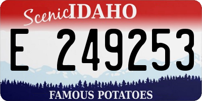 ID license plate E249253