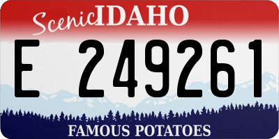 ID license plate E249261