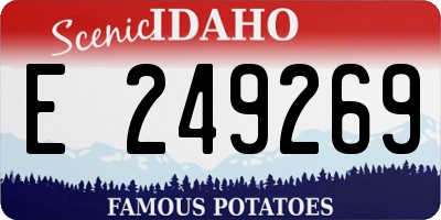 ID license plate E249269