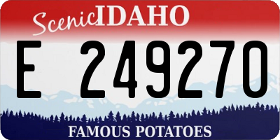 ID license plate E249270