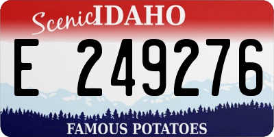 ID license plate E249276