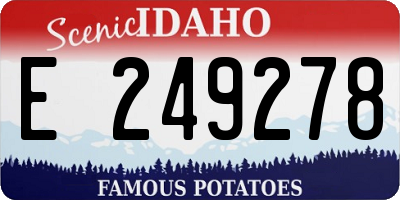 ID license plate E249278