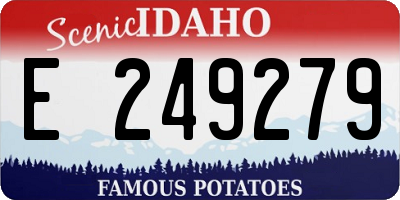 ID license plate E249279