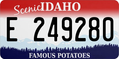 ID license plate E249280