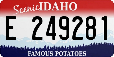 ID license plate E249281