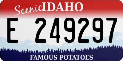 ID license plate E249297