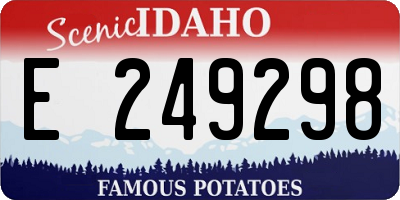 ID license plate E249298