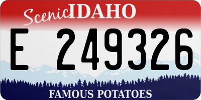 ID license plate E249326